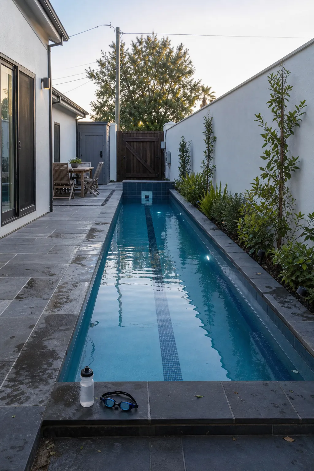 A Side-Yard Lap Pool for a compact backyard