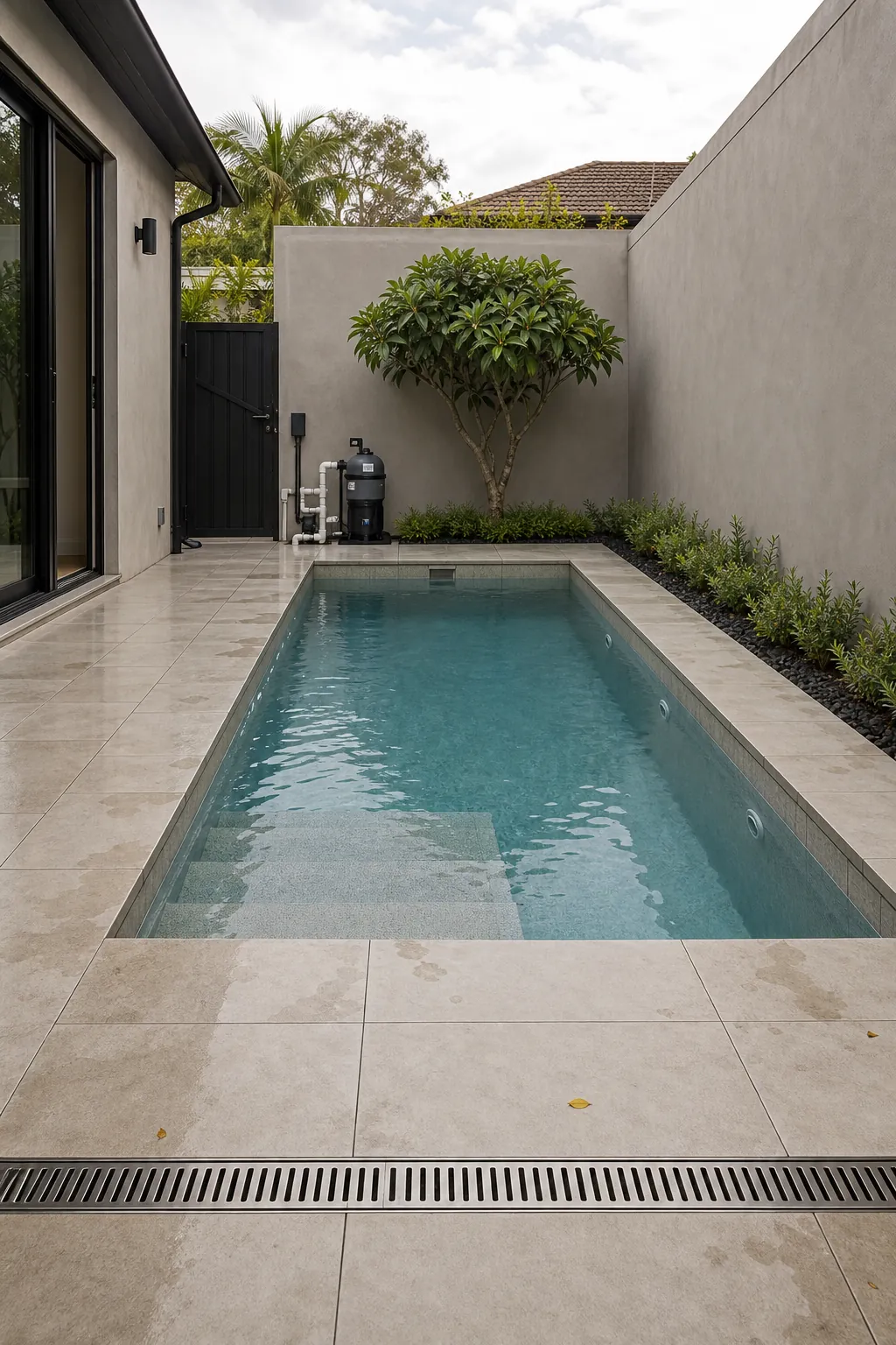 Flush Decking for a Larger Look for a compact backyard