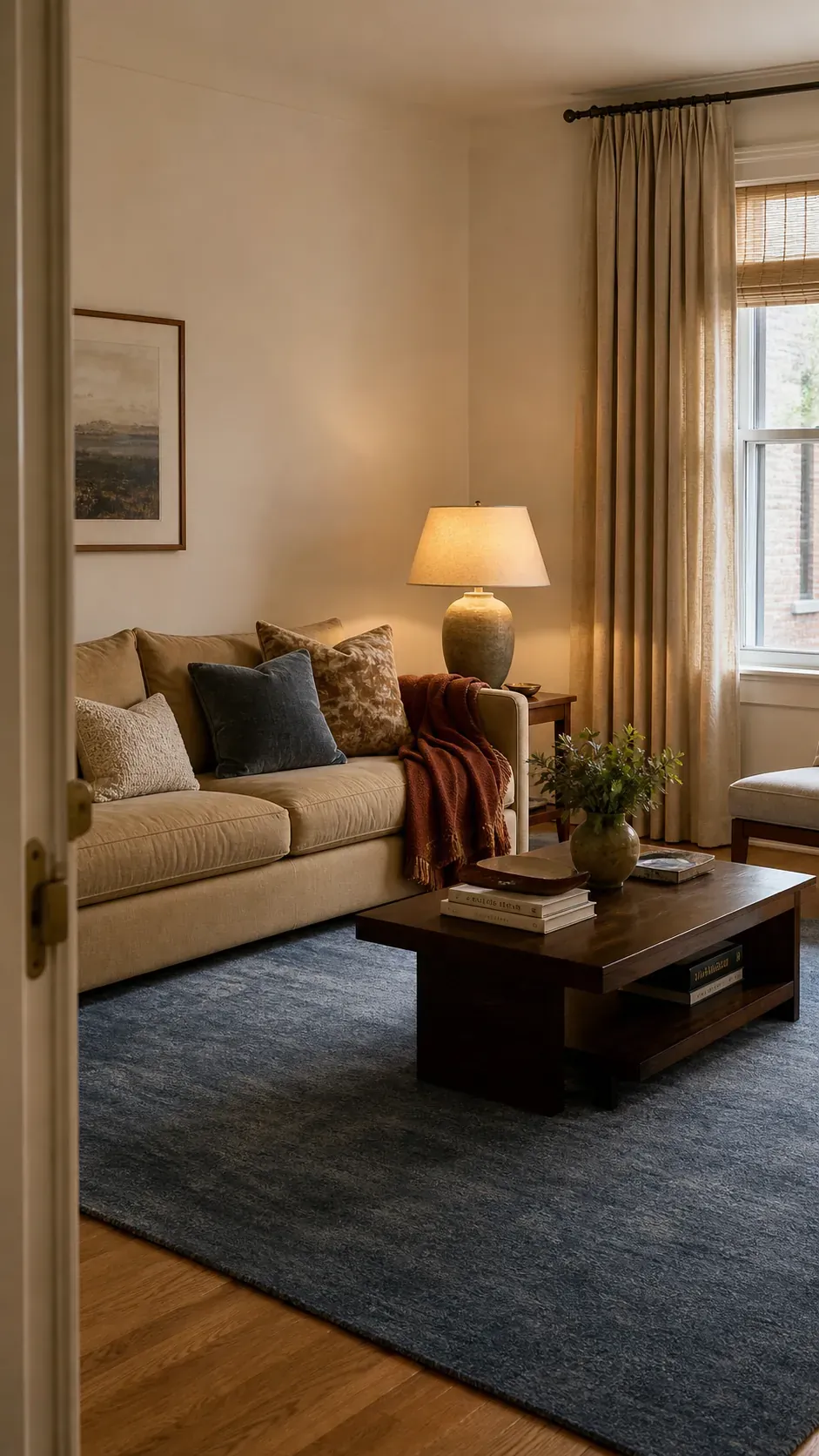 Soft decor ideas creating a warm finished living room