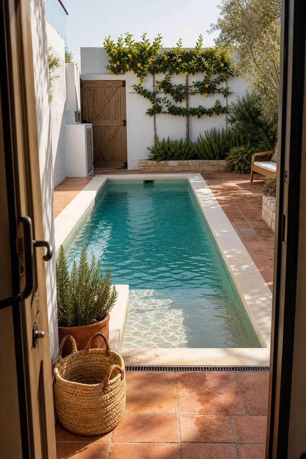 A Mediterranean Plunge Pool in a small backyard