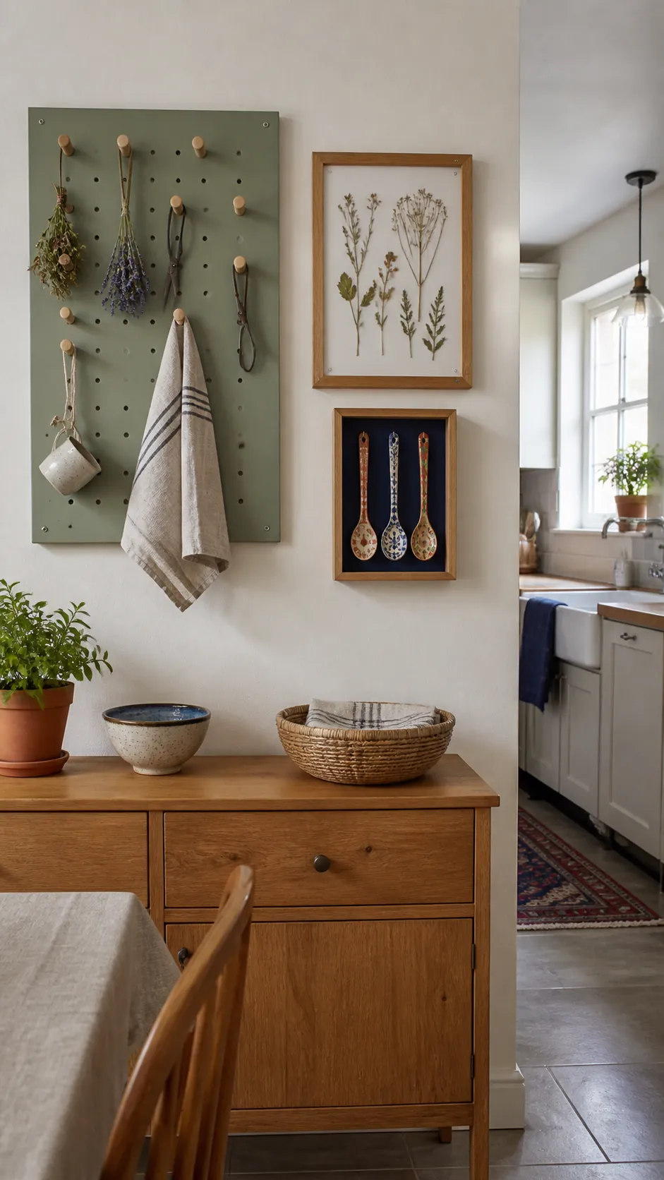 Creative DIY kitchen wall decor projects in a realistic home