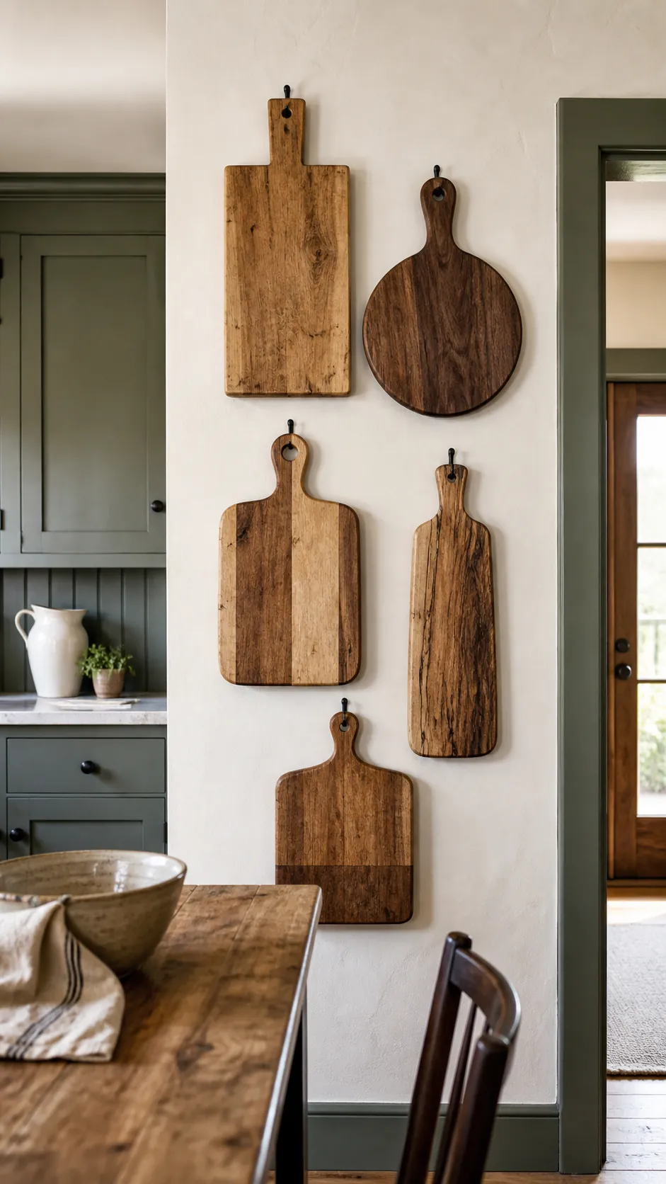 Reclaimed Cutting Board Gallery as creative DIY kitchen wall decor