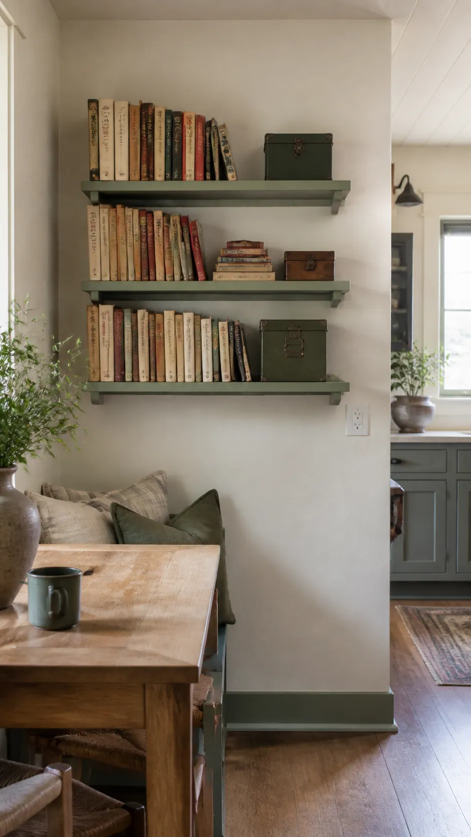 Open Cookbook Library in a realistic farmhouse kitchen
