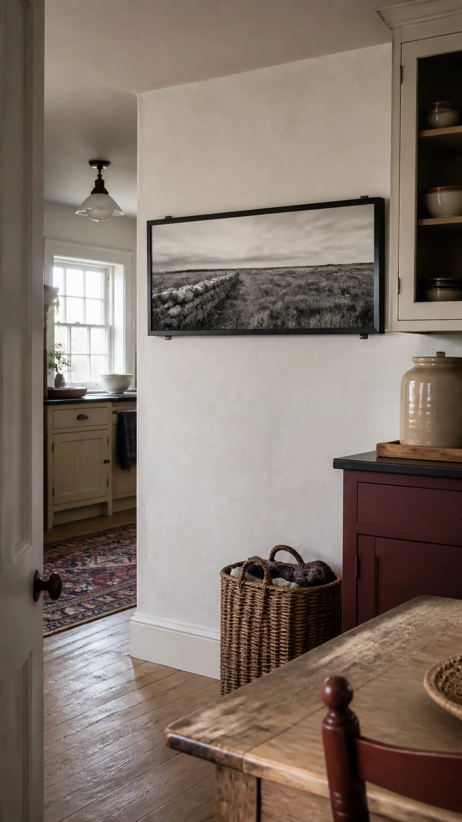 Pasture Panorama in a realistic farmhouse kitchen