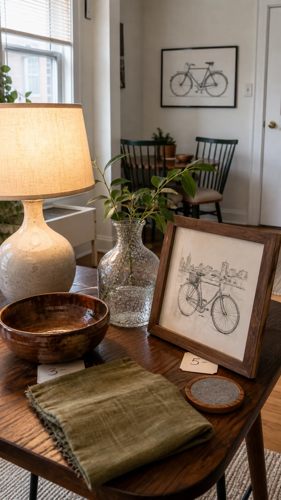 build a thrift-store color palette in a small apartment on a budget