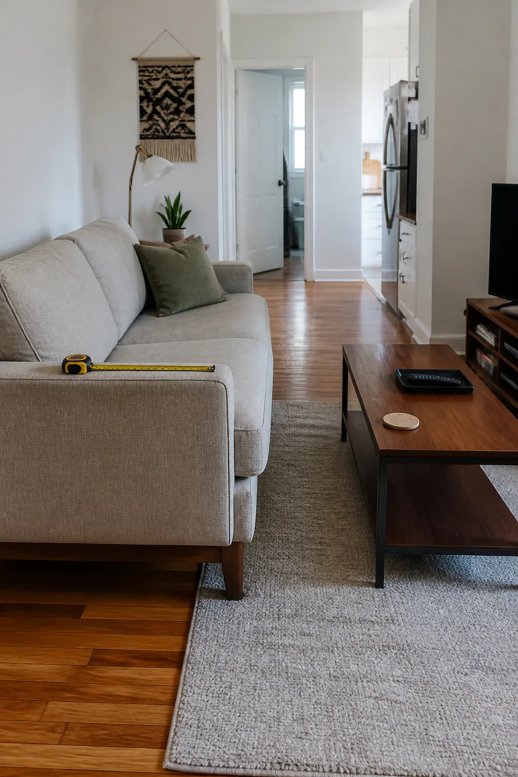 choose a sofa with the right depth for small apartment living room decorating