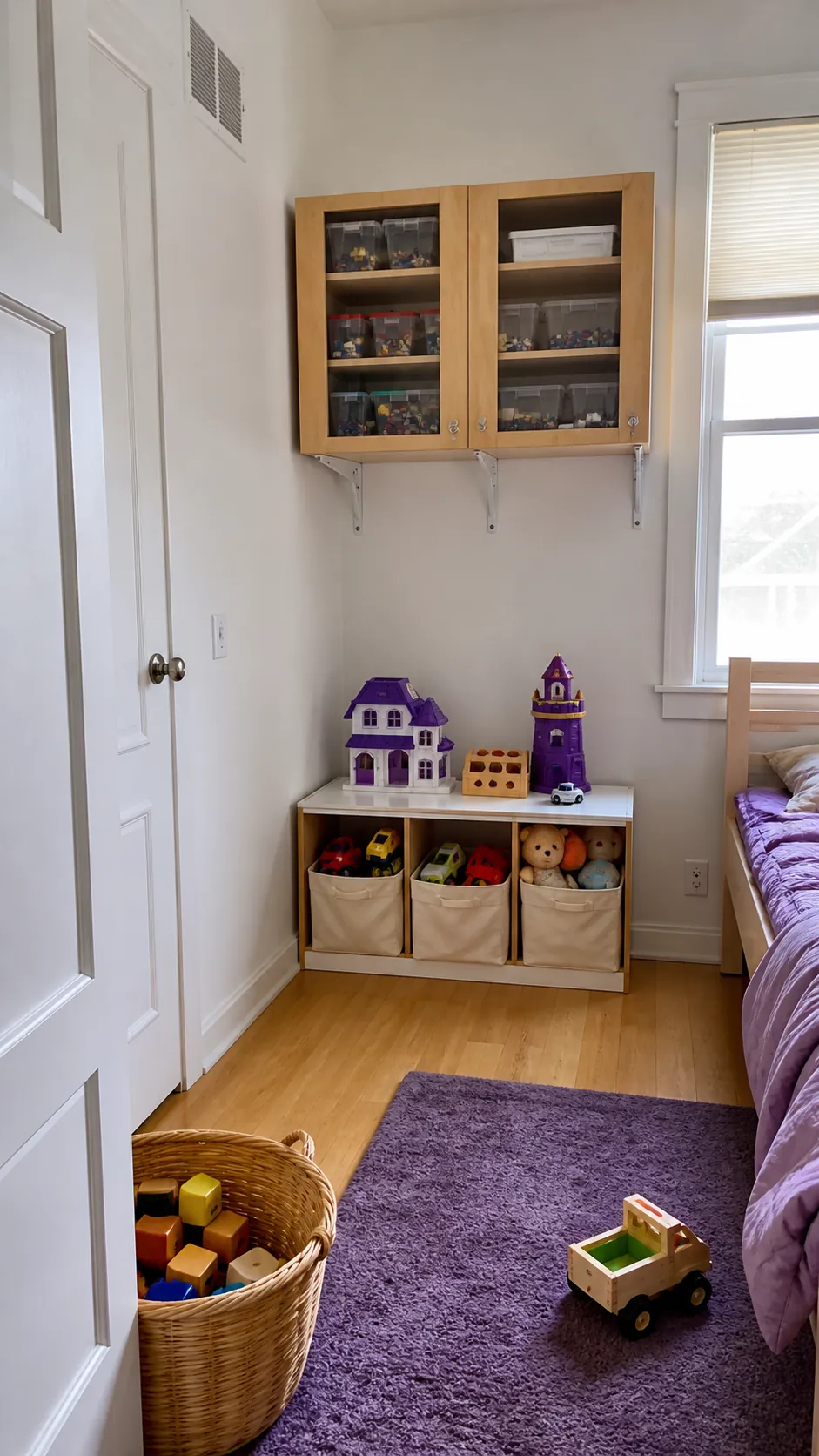 Separate Tiny Toys by Age in a compact children room