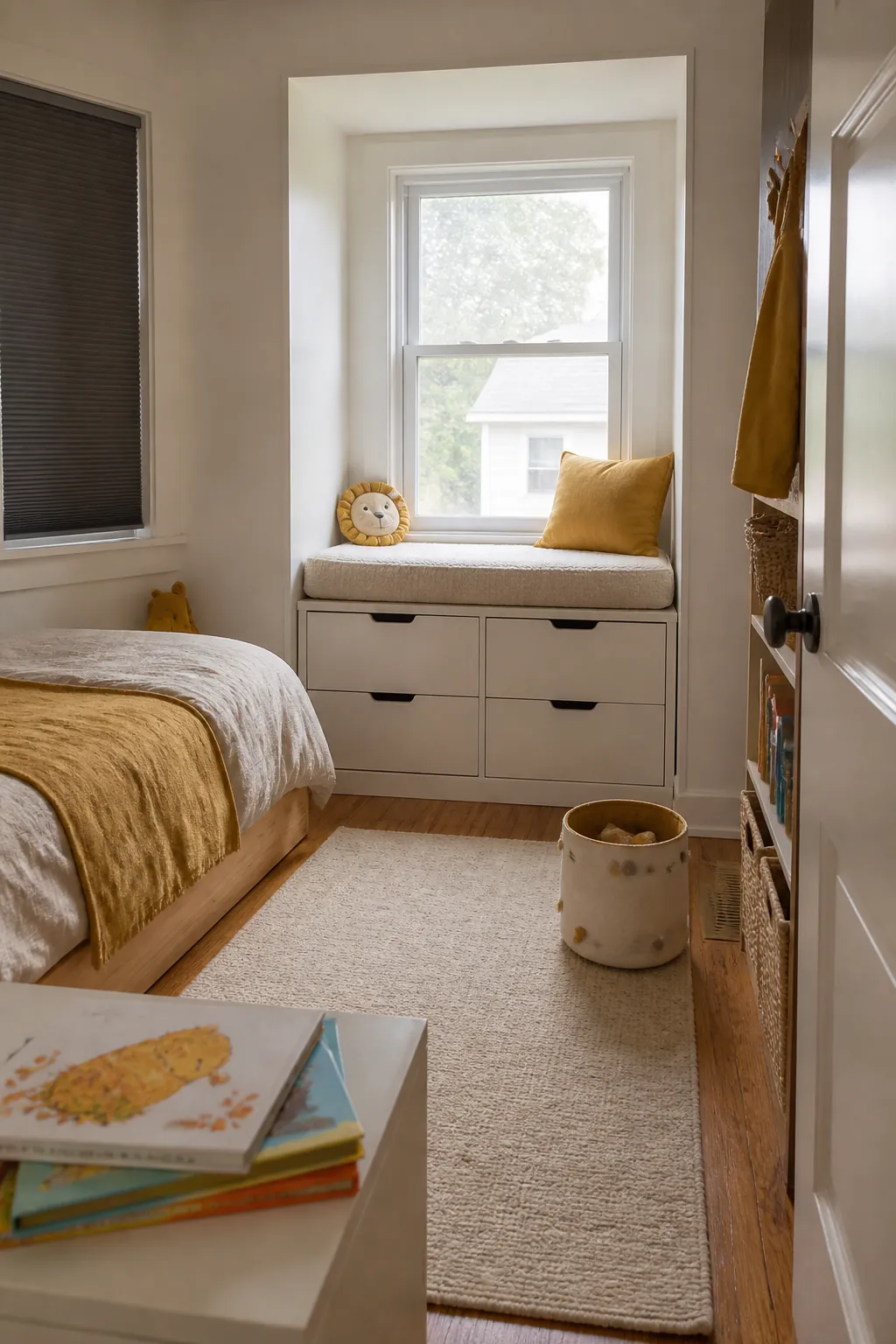 Turn the Windowsill Into a Reading Spot in a practical small child bedroom