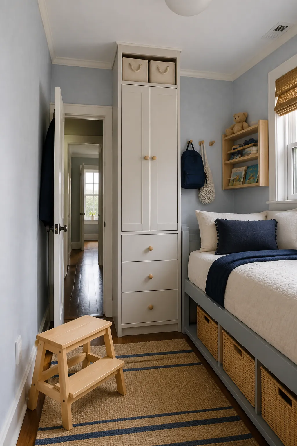 Build Storage Up to the Ceiling in a practical small child bedroom