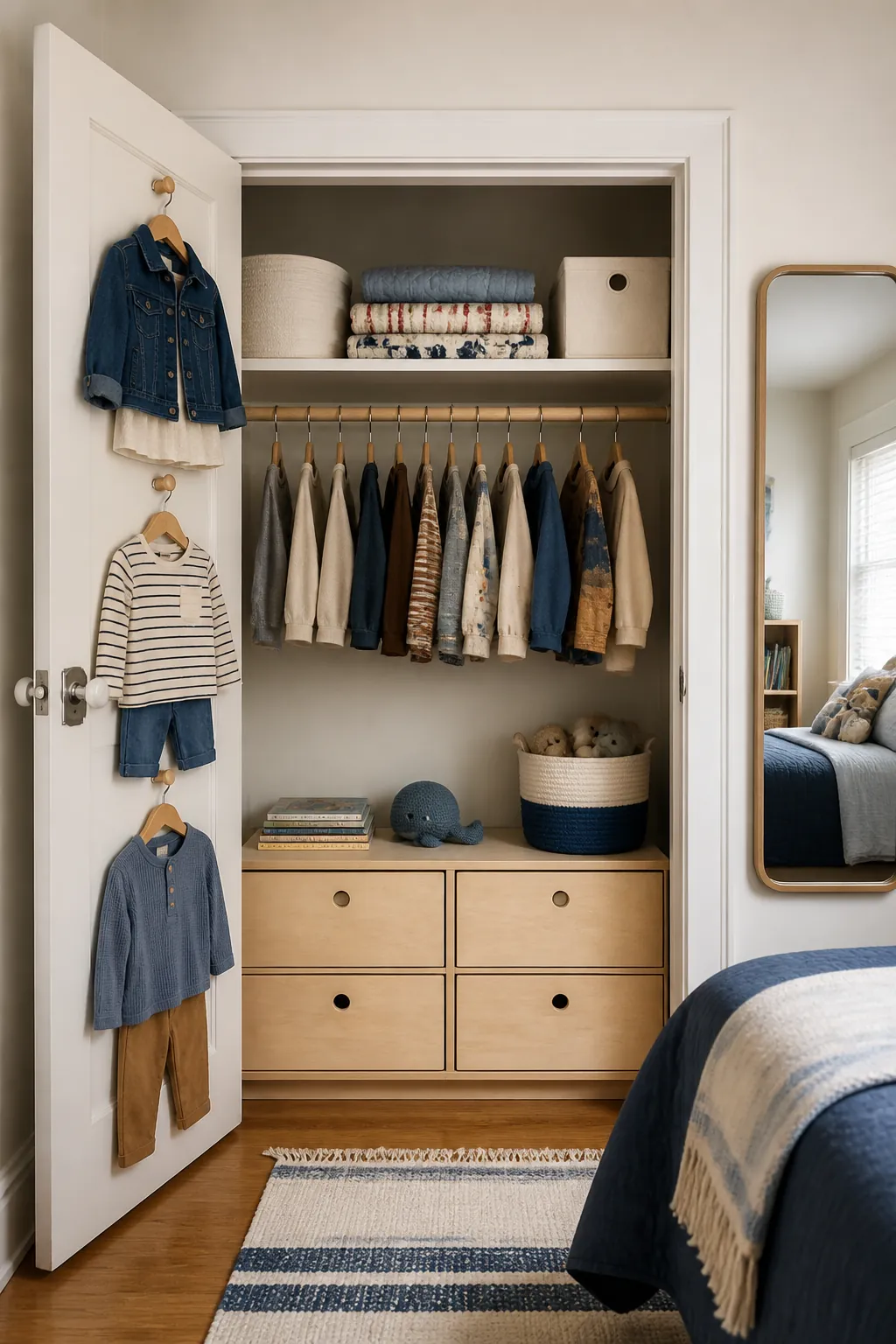 Make the Closet Child-Reachable in a practical small child bedroom