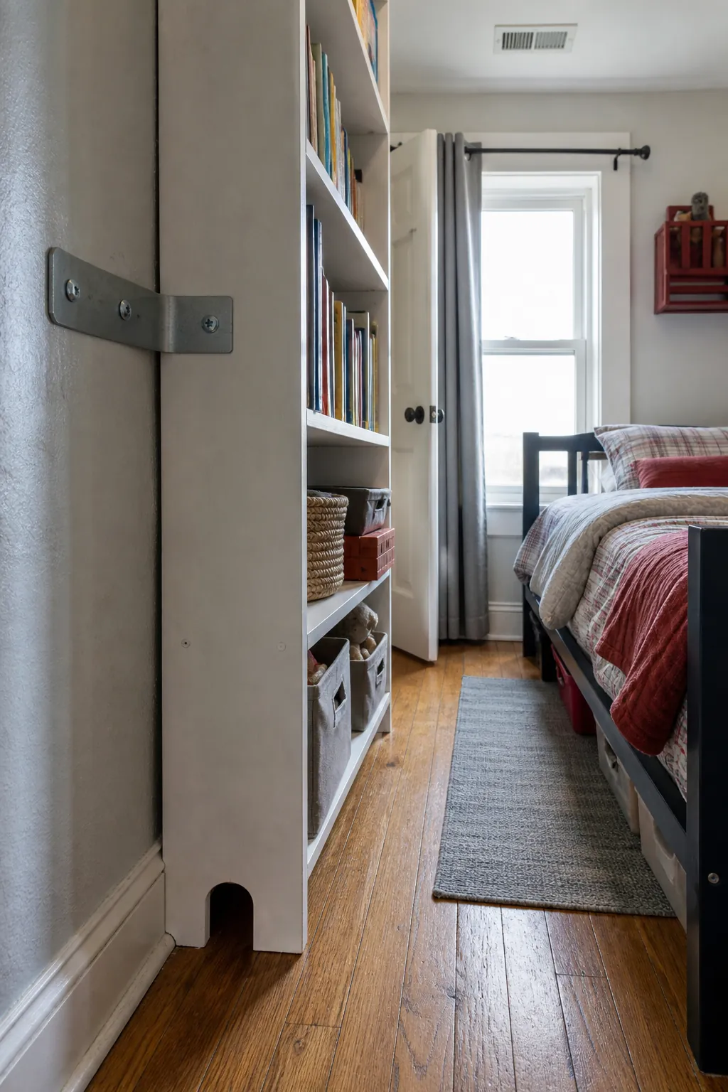 Anchor Tall Furniture Safely in a practical small child bedroom