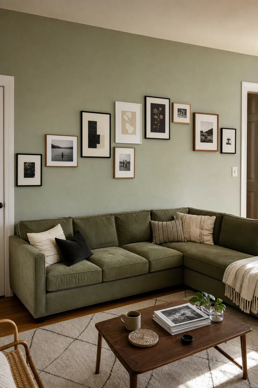 Sweep an Asymmetrical Arc Over a Sectional in a real living room