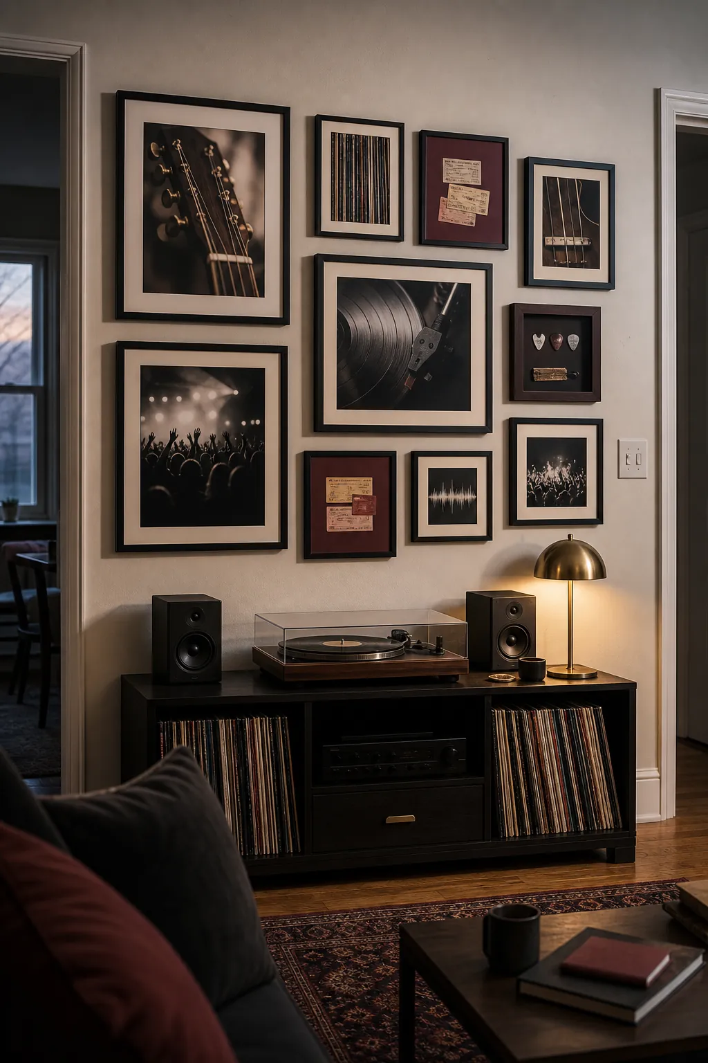 Frame Music Memories Without Looking Themed in a real living room