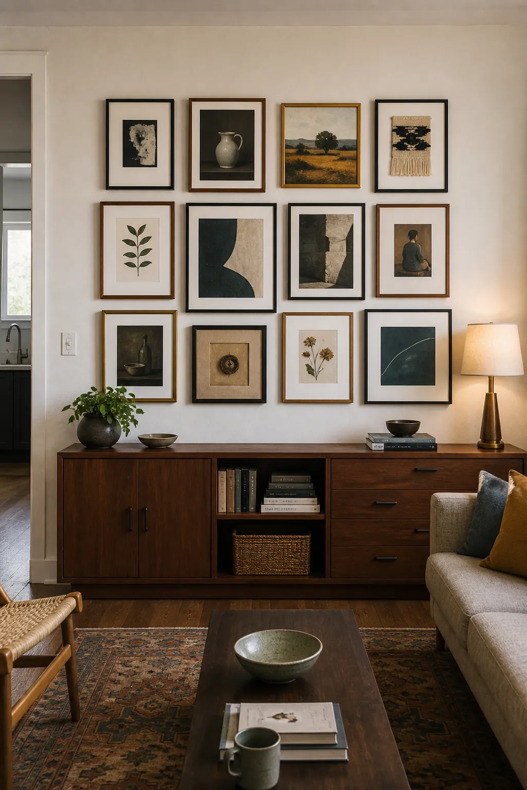 Contain an Organic Mix Inside One Rectangle in a real living room