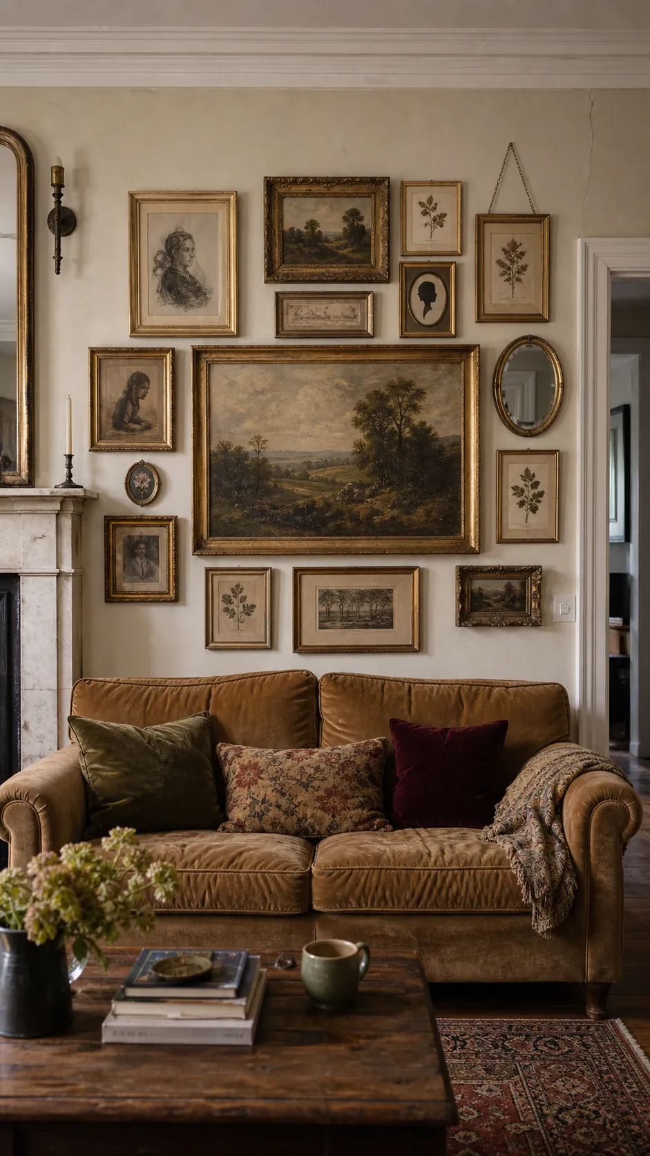 Build a Collected Gilded Salon Wall styled in a real home