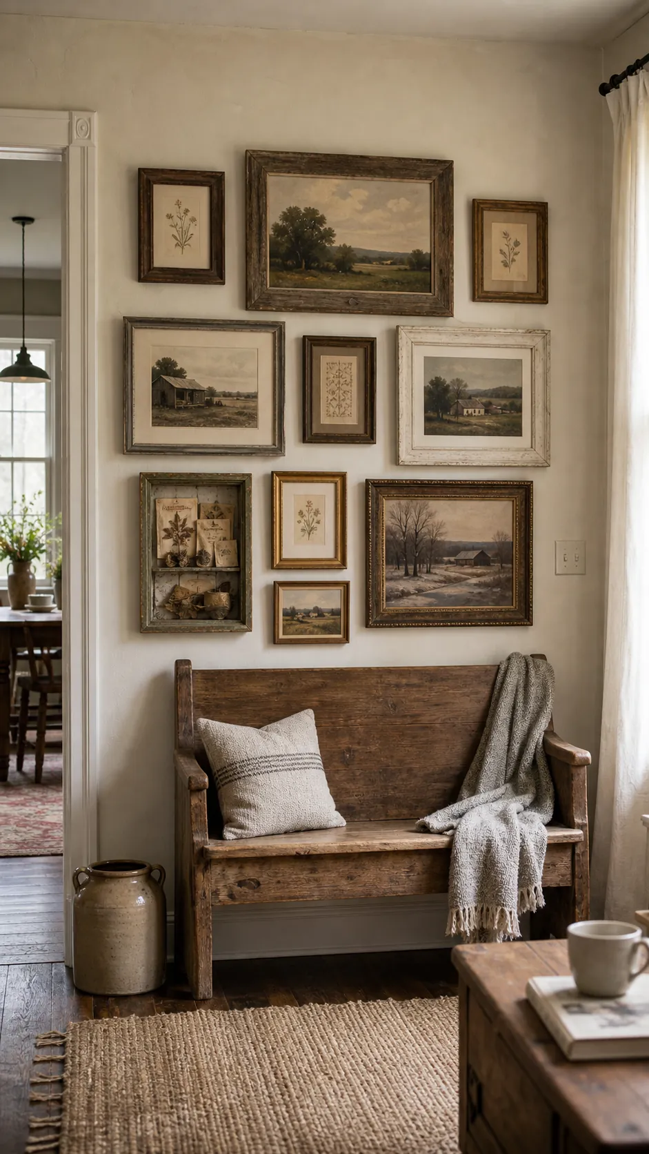 Make a Rustic Gallery From Weathered Wood styled in a real home