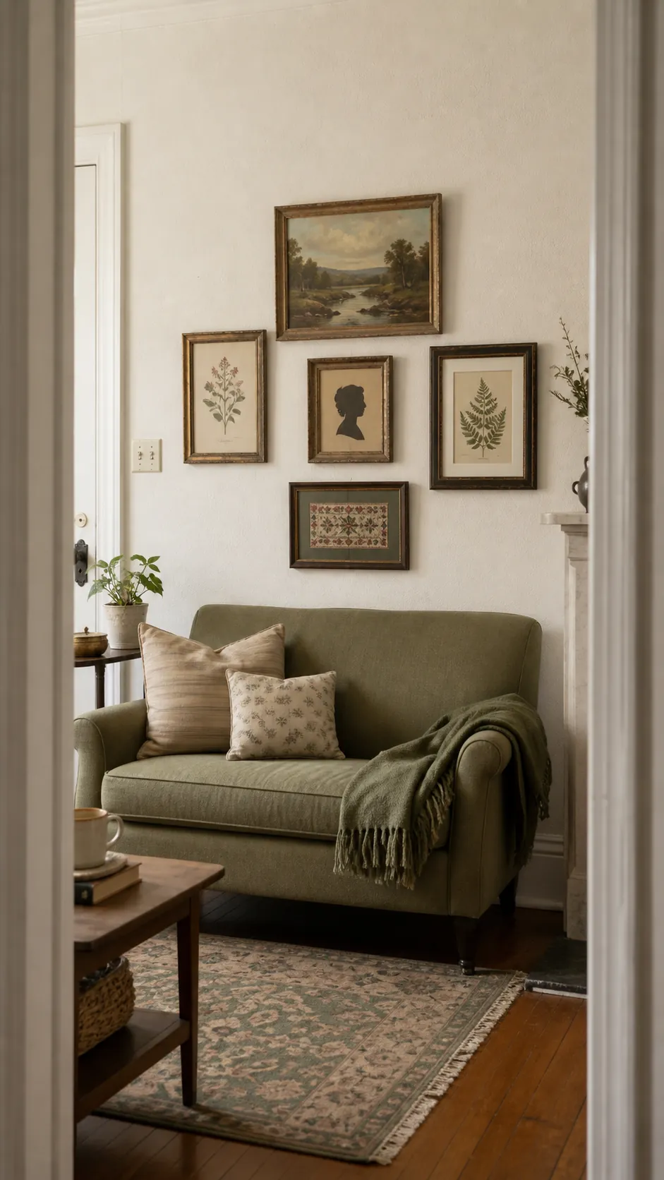 Keep a Small Vintage Wall Airy styled in a real home