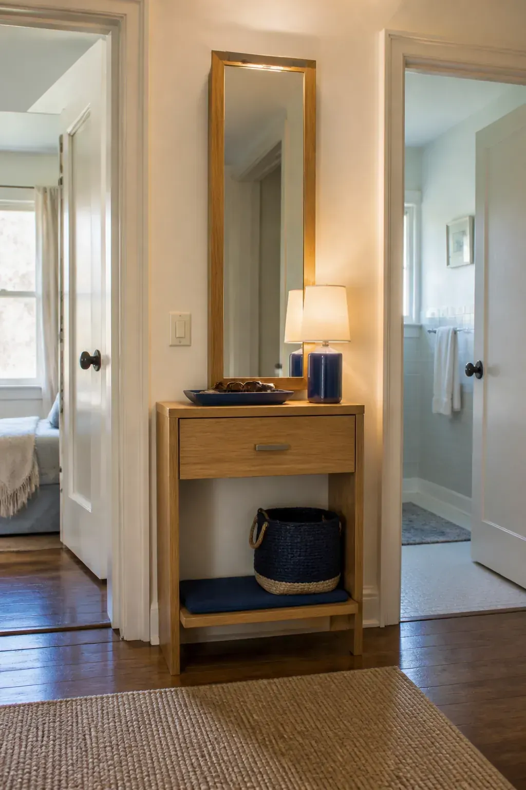 Small console between two doorways