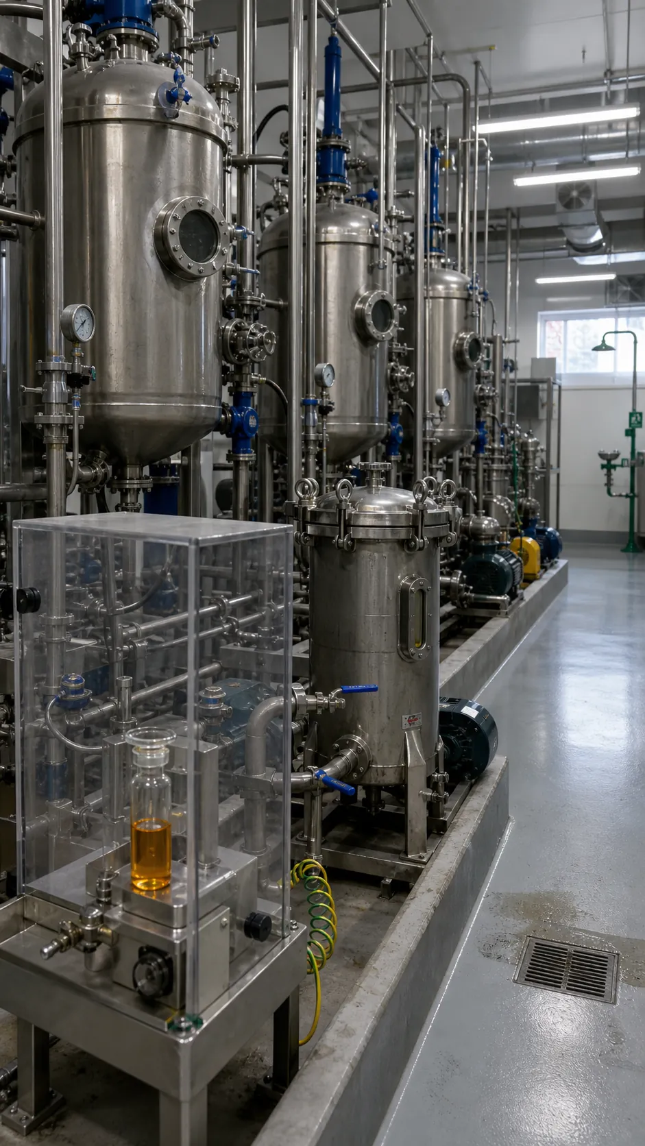 Controlled viscose cellulose processing equipment in a textile plant
