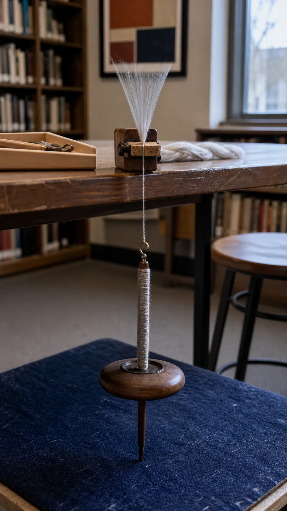 Bamboo viscose fiber being spun with the park and draft method