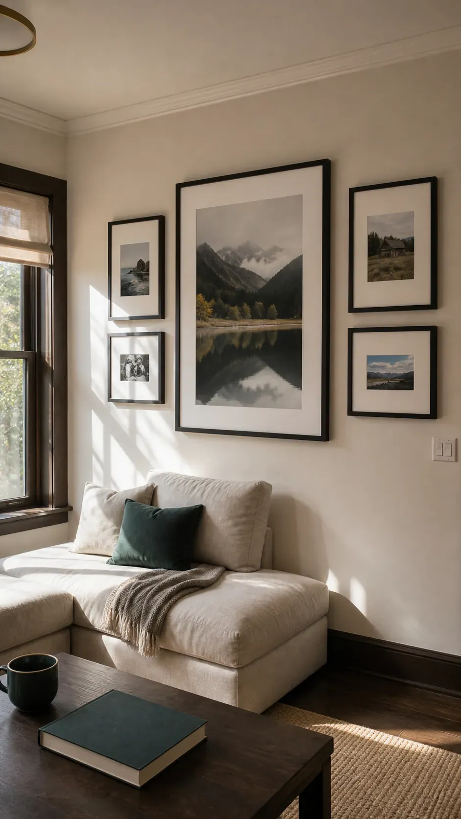 Single Oversized Frame Anchor photo frame wall arrangement