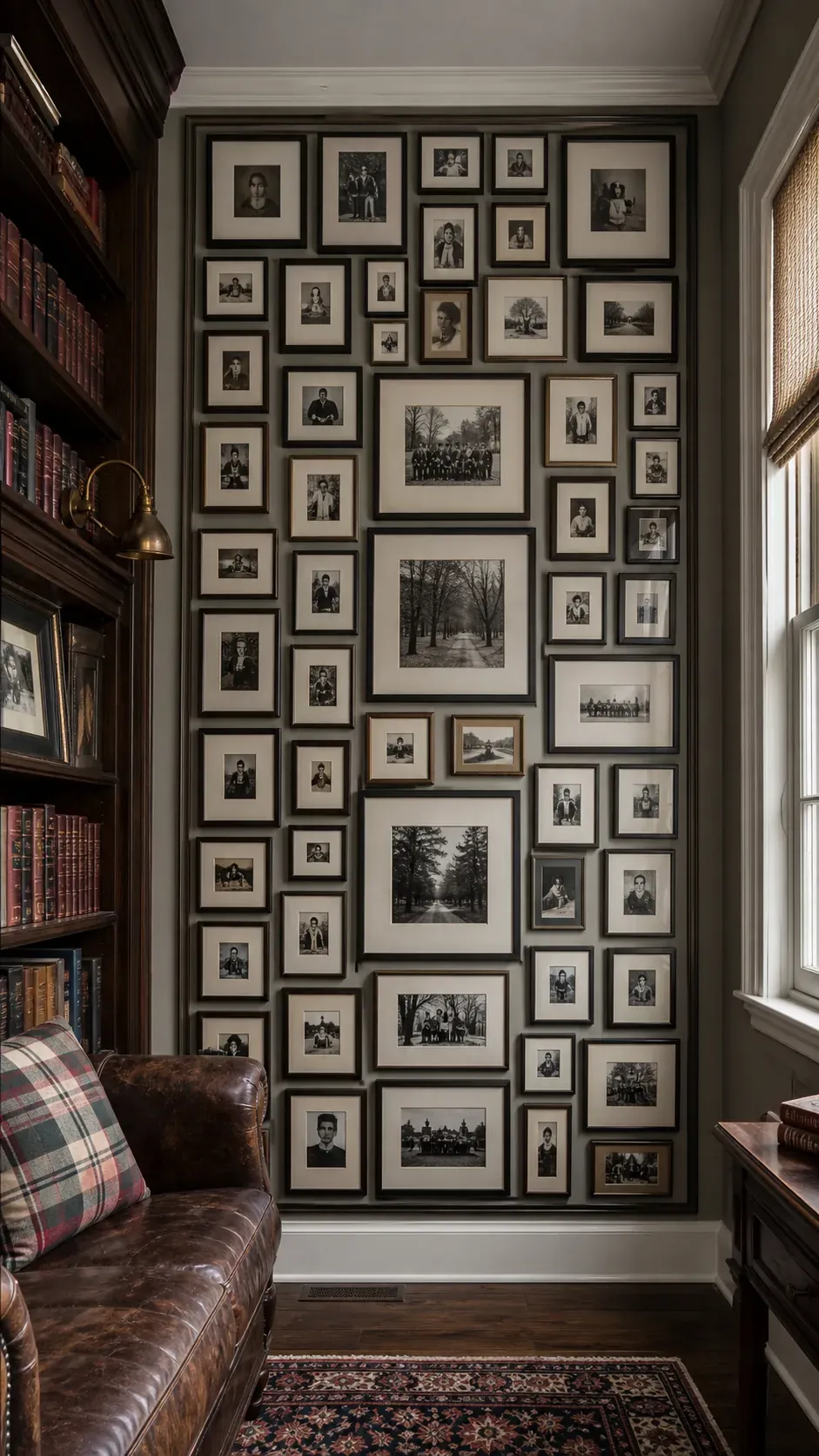 Floor to Ceiling Salon Wall photo frame wall arrangement