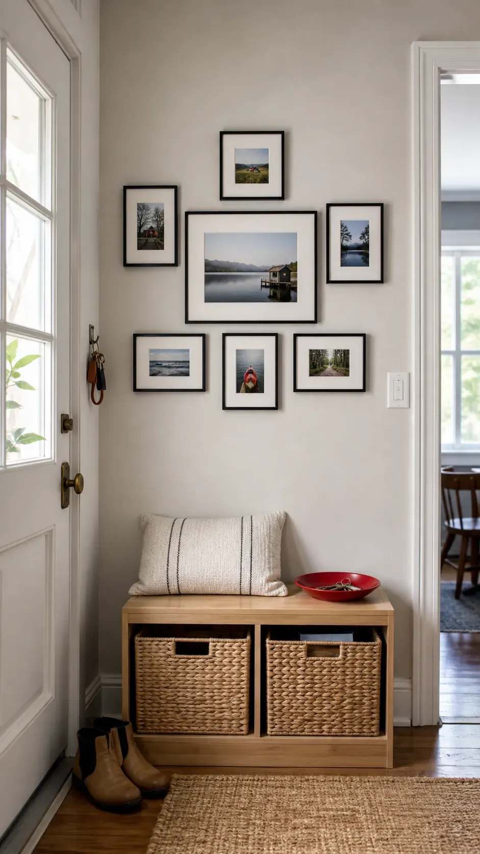 Small Space Mini Gallery photo frame wall arrangement