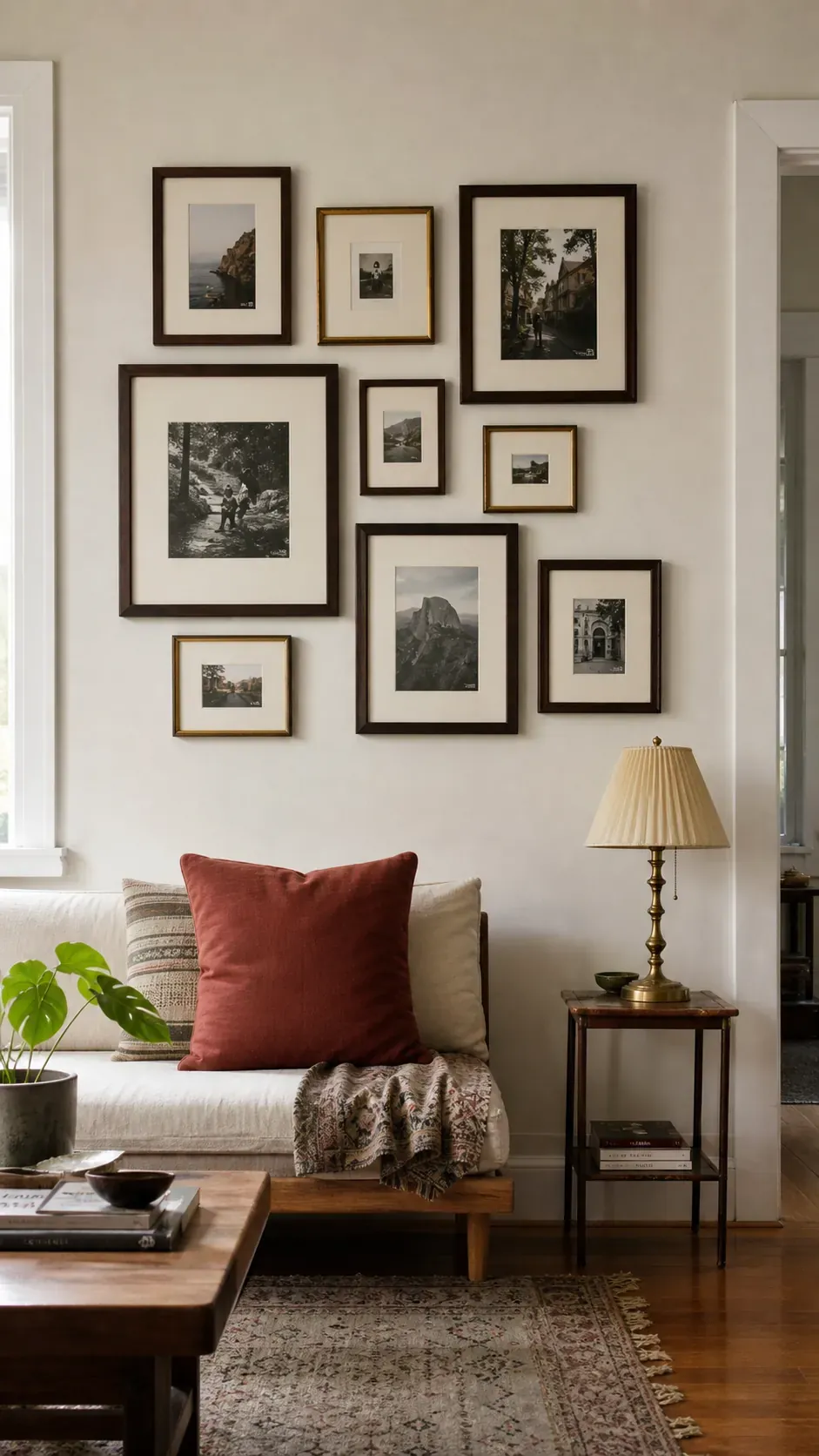 Thrifted Frame Cohesion photo frame wall arrangement