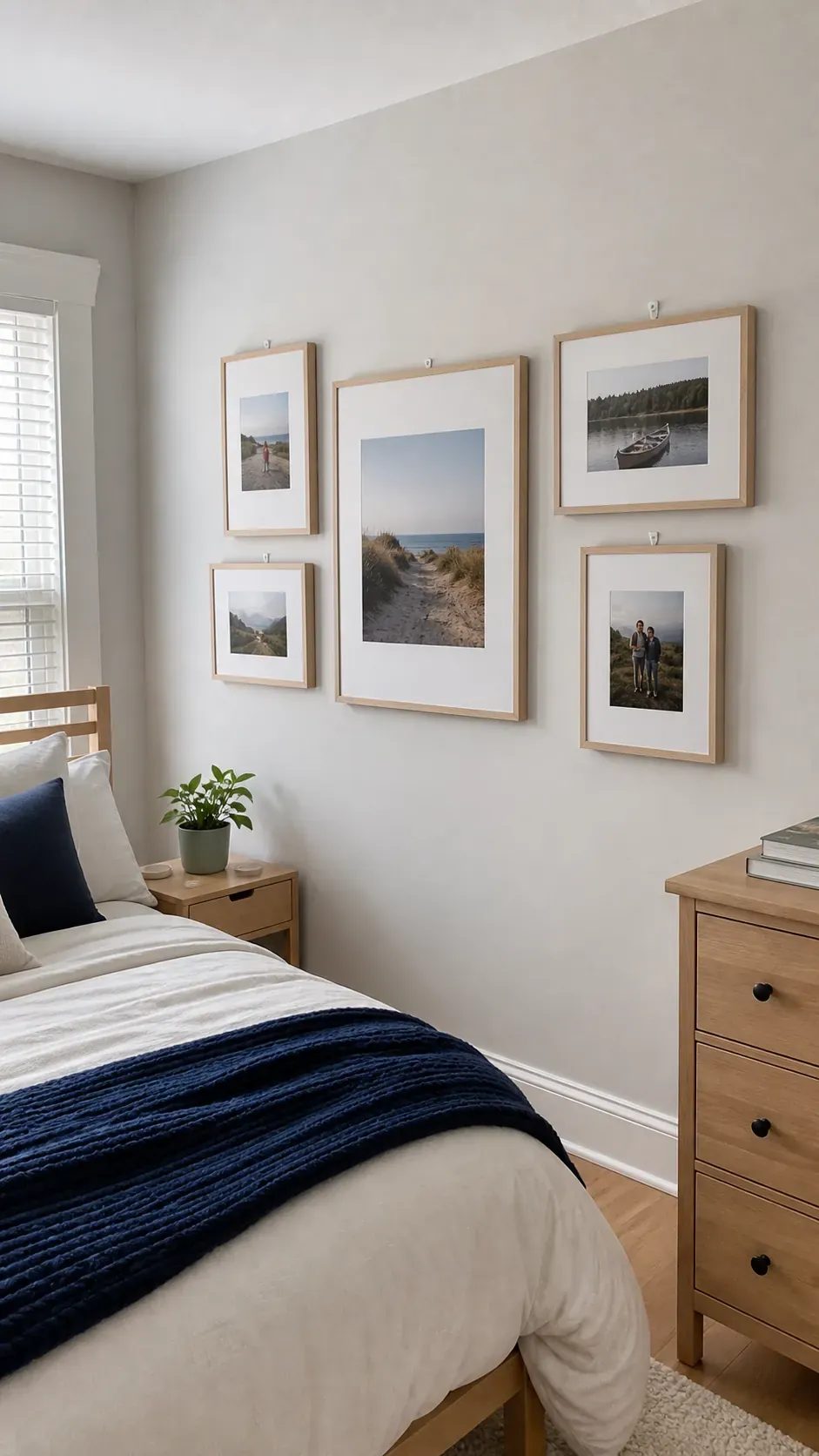 Rental Friendly Lightweight Wall photo frame wall arrangement