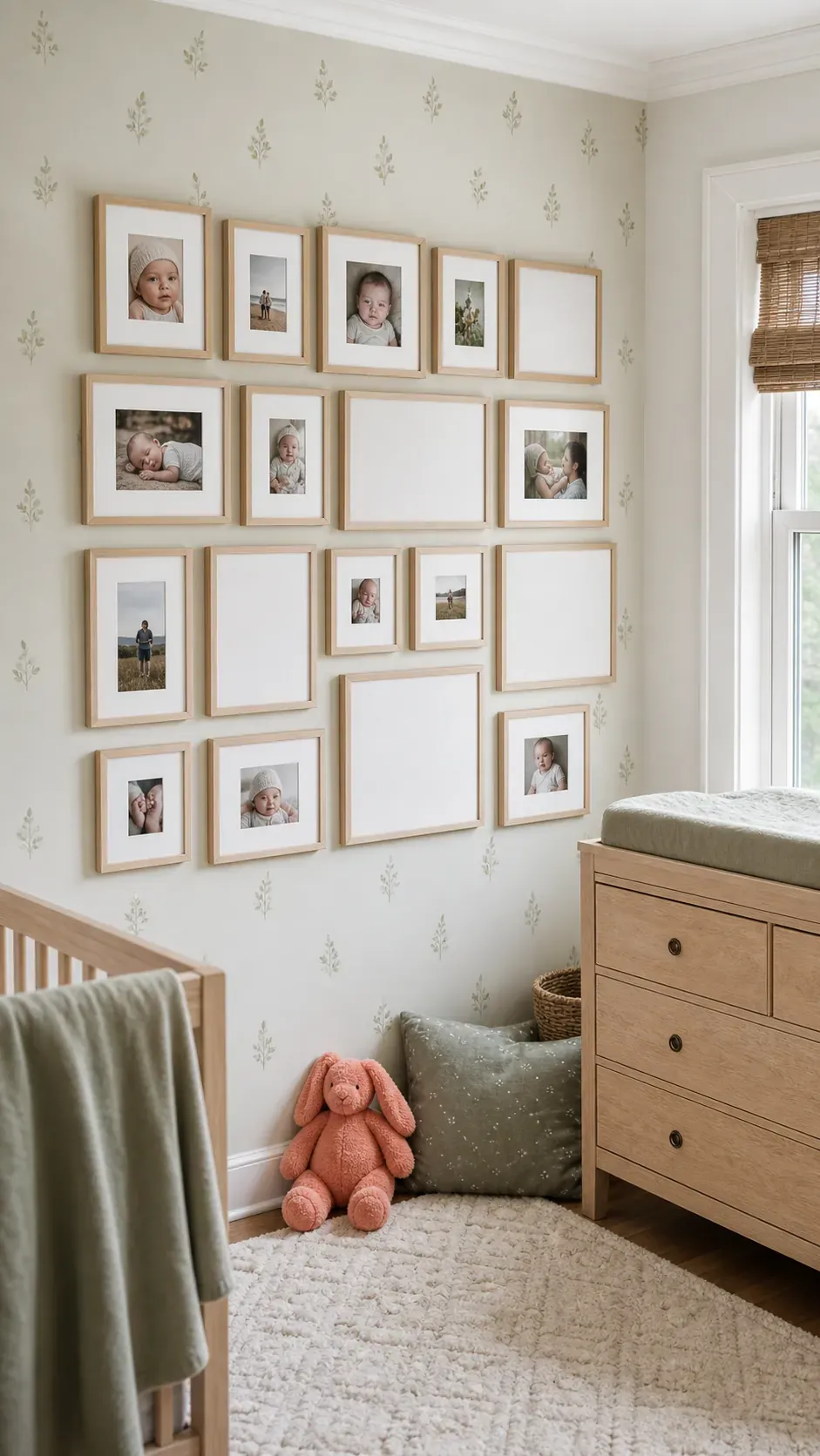 Nursery Growing Gallery photo frame wall arrangement