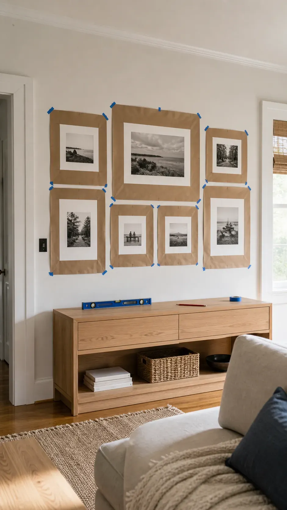 Paper Template Planned Wall photo frame wall arrangement