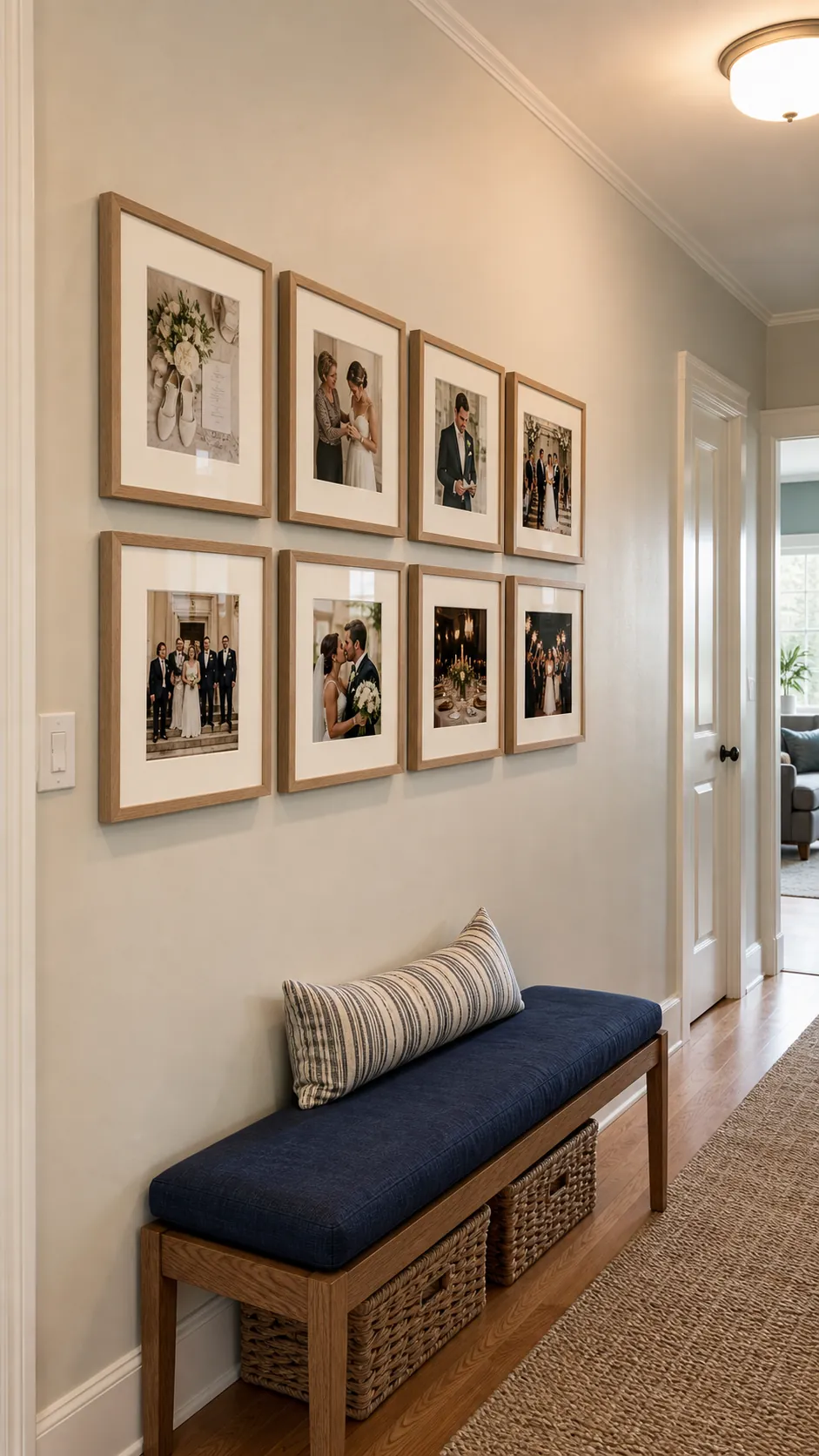 Wedding Day Timeline Wall wedding photo wall display
