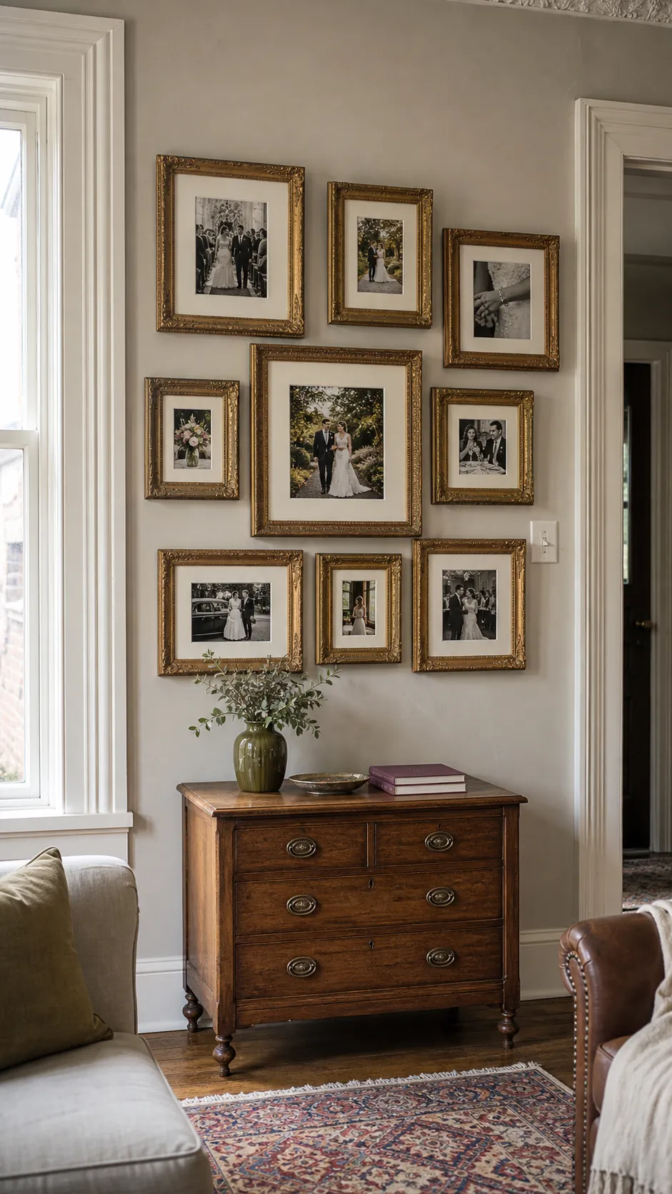 Vintage Gilt Romance Wall wedding photo wall display