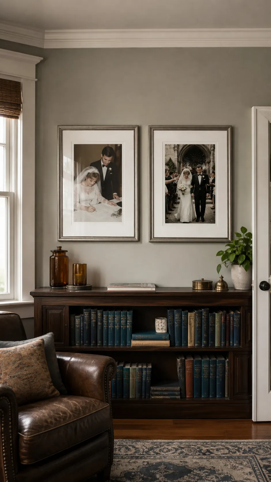 Parents Wedding Portrait Pair wedding photo wall display