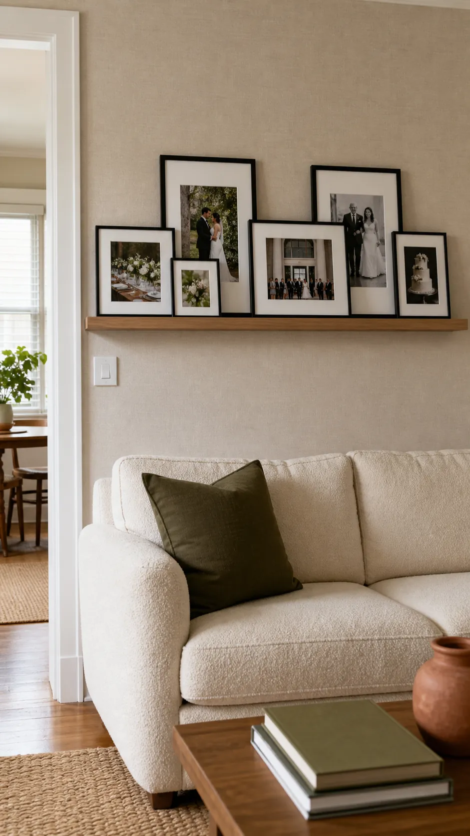 Rental Friendly Wedding Ledge wedding photo wall display