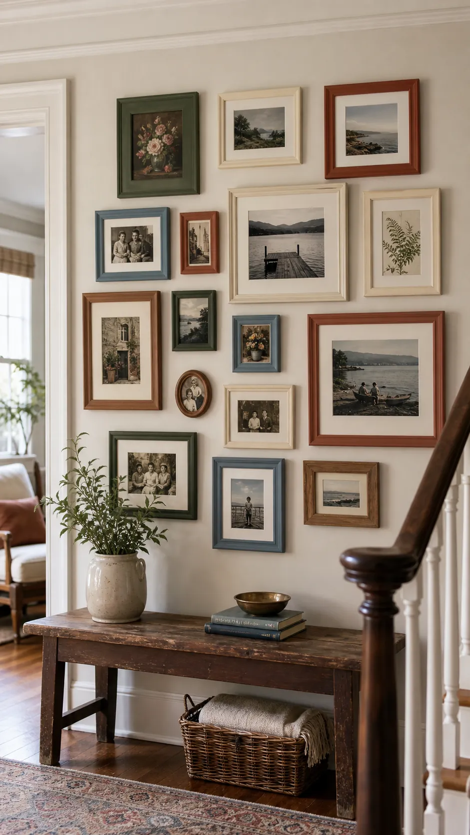 Repeat a Painted Frame Palette mixed photo frame wall idea