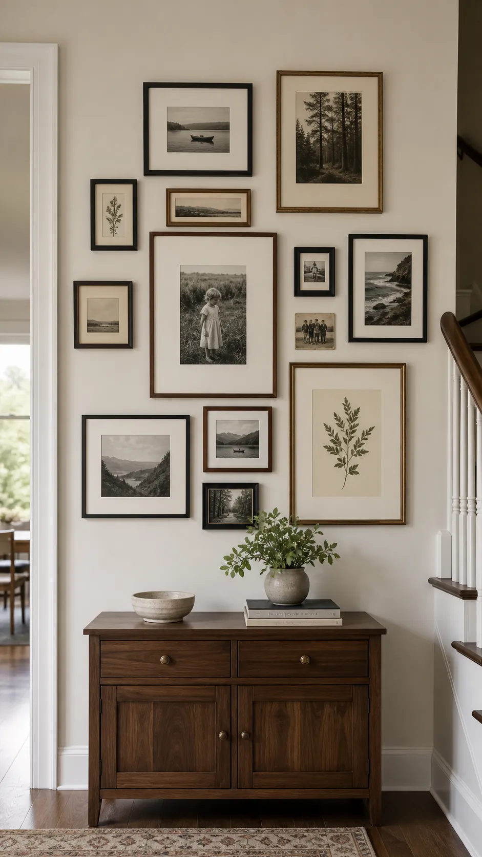 Vary Mat Widths Without Losing Rhythm mixed photo frame wall idea