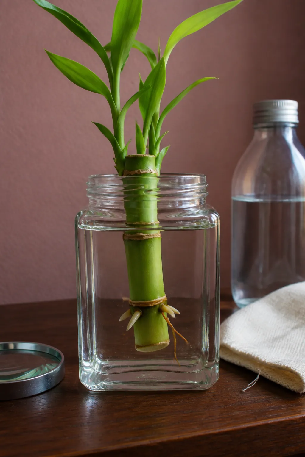 New pale root nubs forming on a lucky bamboo cutting