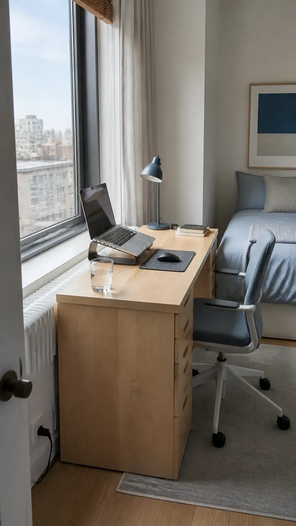 Face the Desk Toward a Window in a compact home workspace