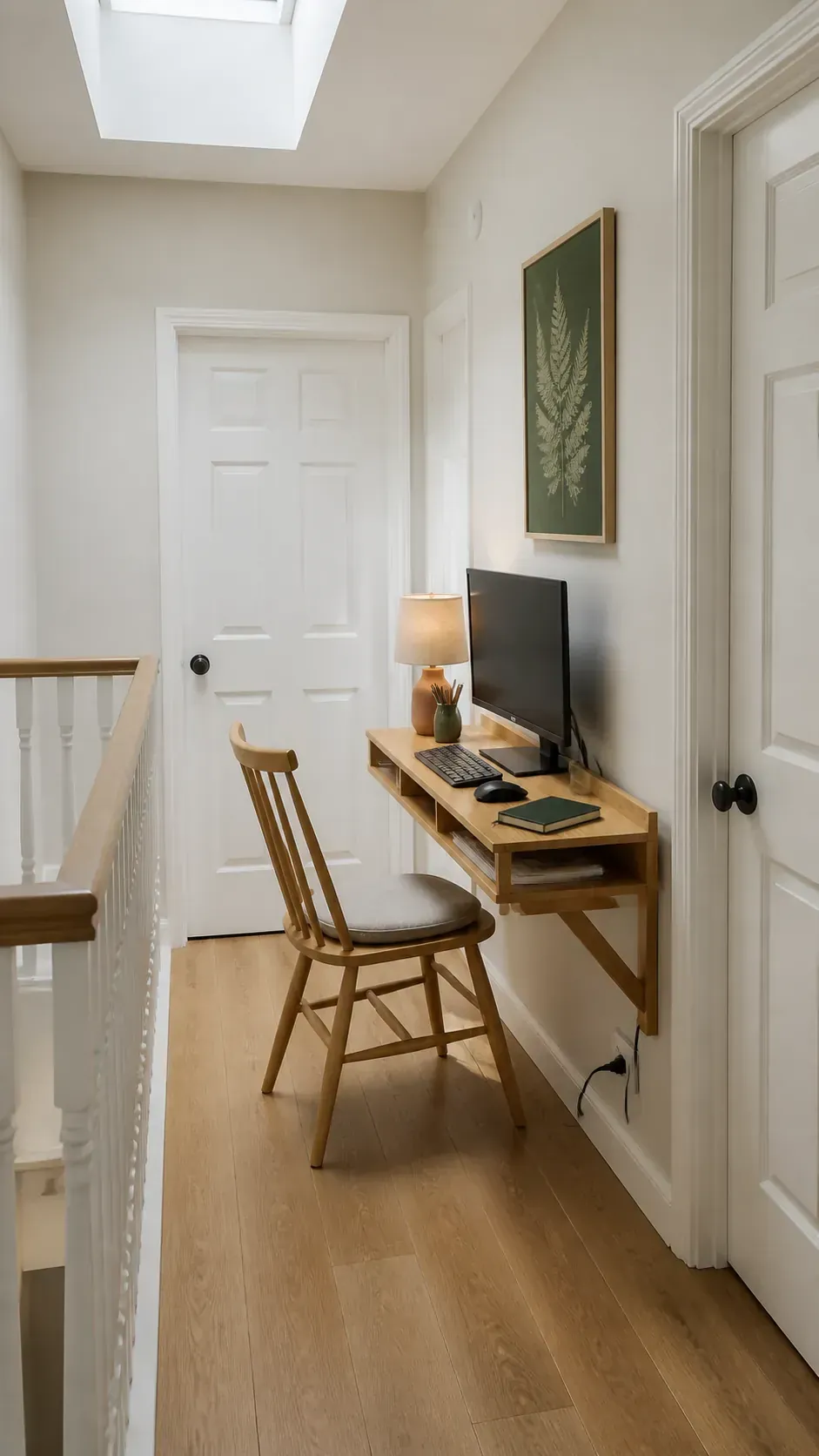 Make a Landing Work Harder in a compact home workspace
