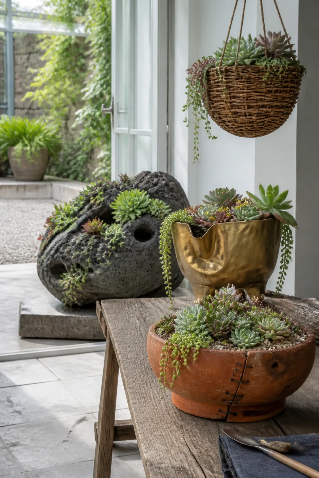 Creative collection of practical and unusual succulent planters