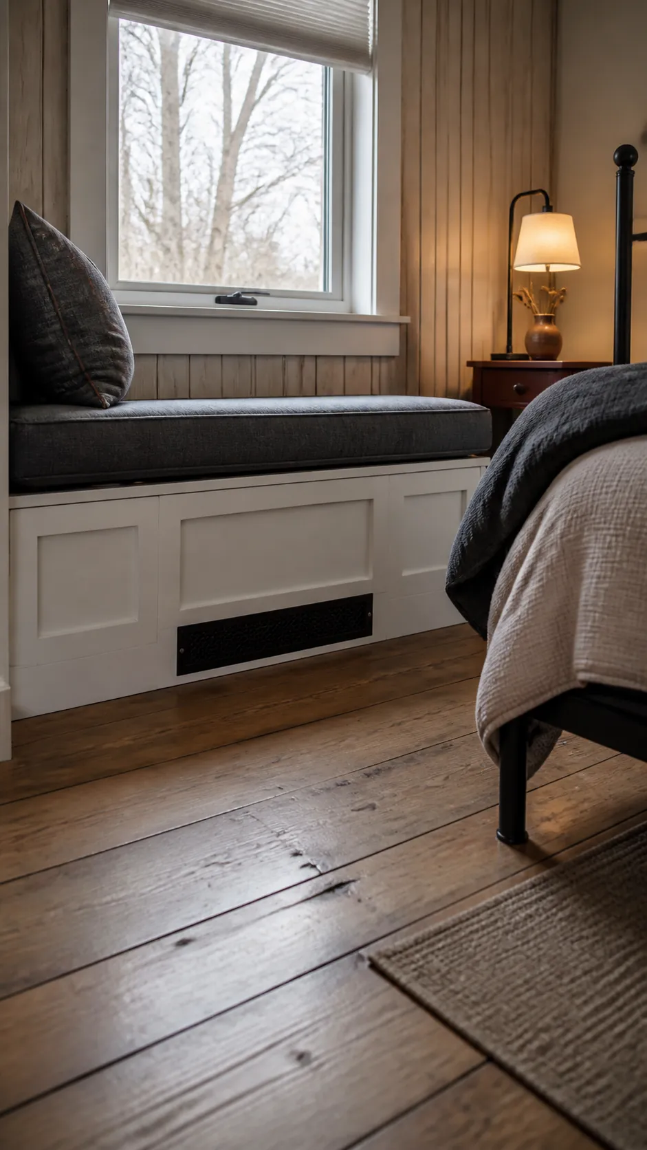 Vent Smart Cottage Bench in a practical bedroom window seat design