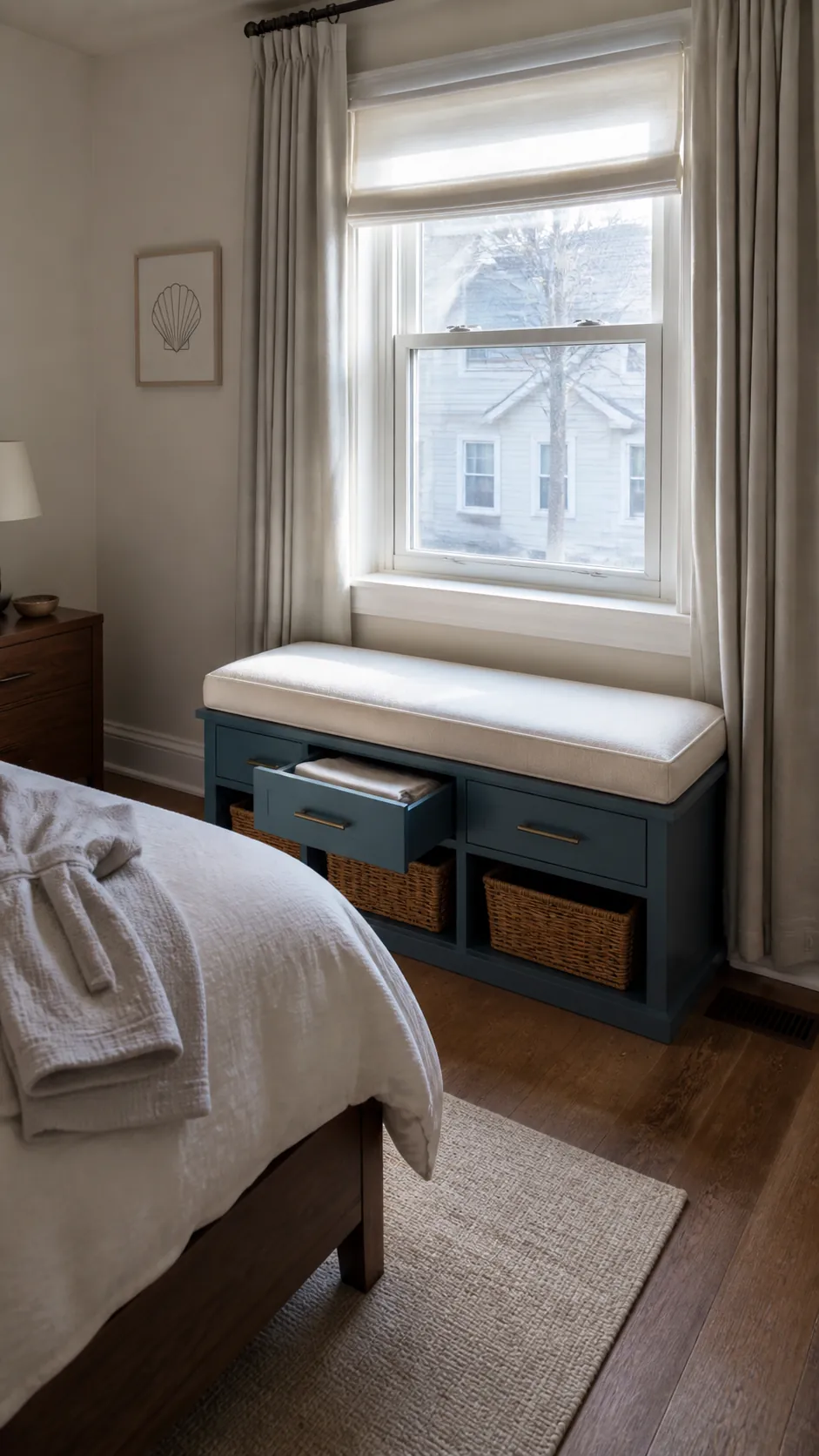 Bedroom Front Drawers for a compact and practical window nook