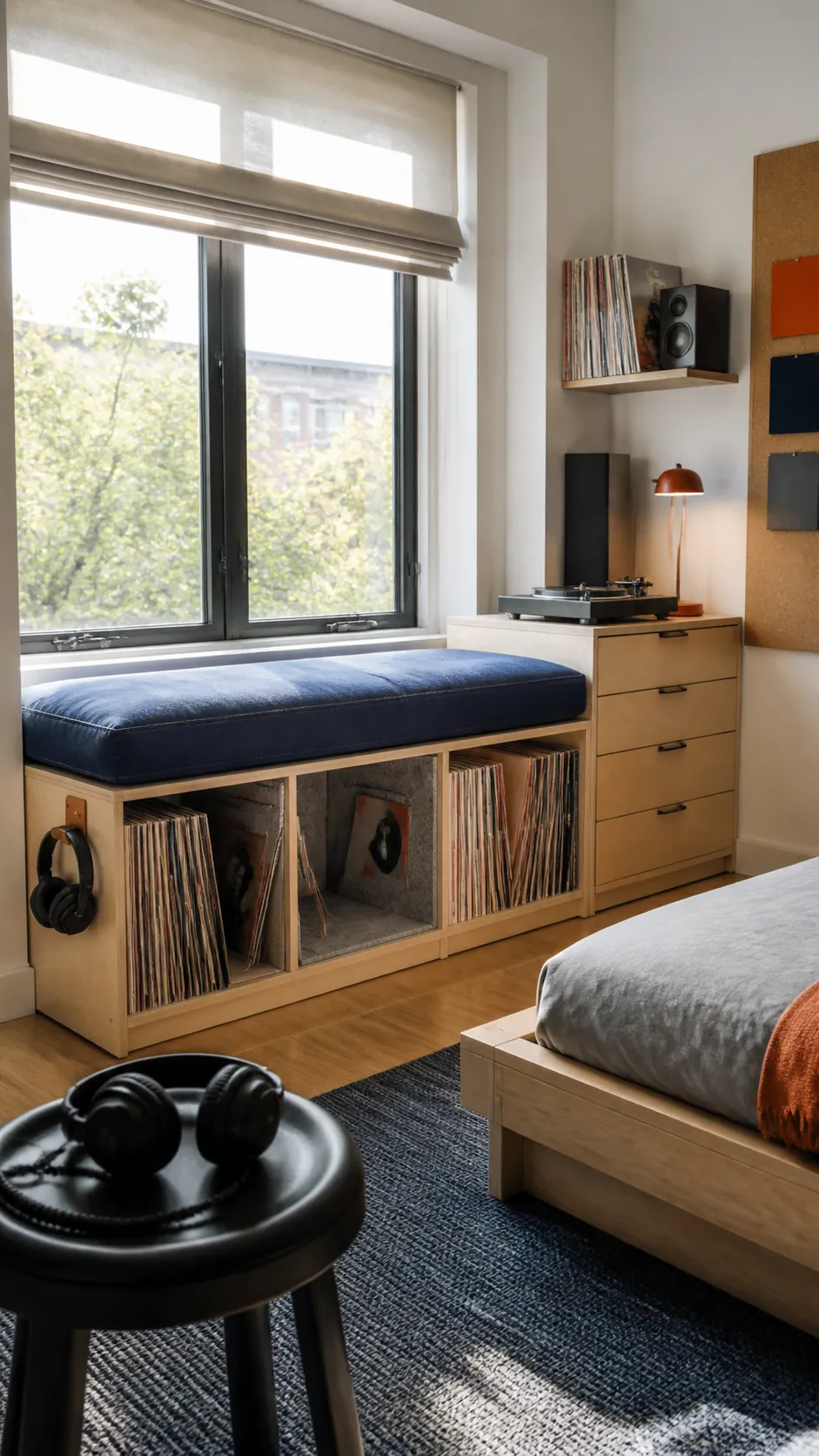 Teen Music Window Seat for a compact and practical window nook