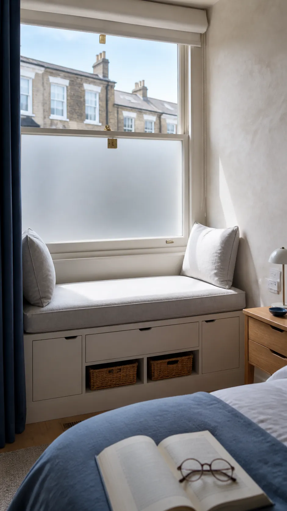 Privacy Film Nook for a compact and practical window nook