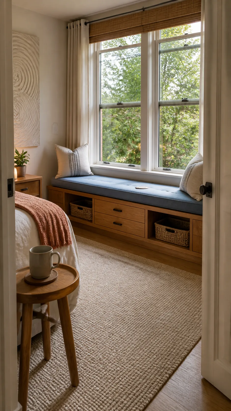 Serene Reading Finale for a compact and practical window nook
