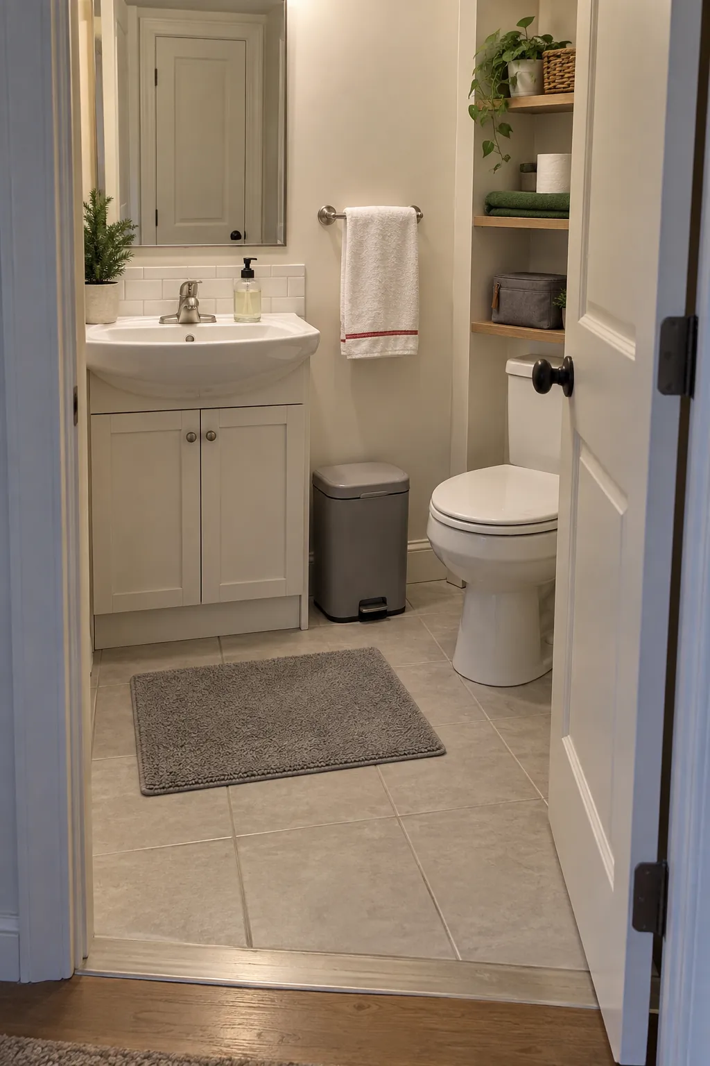 Finish with a short bathroom check