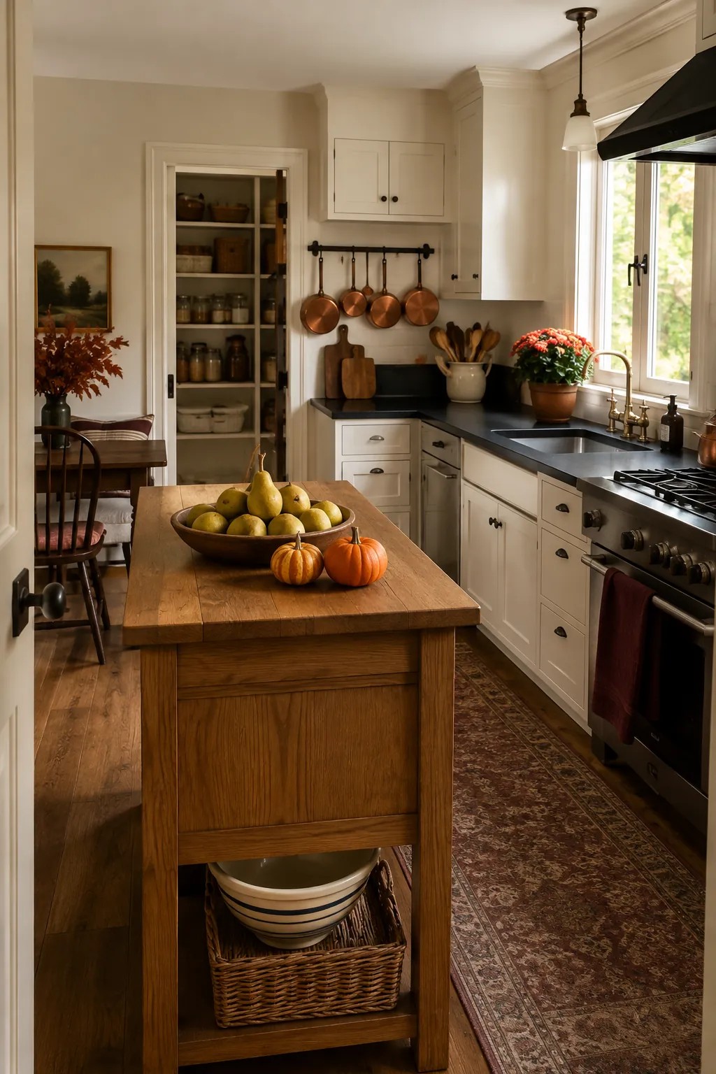 Cozy functional kitchen with practical fall decor ideas