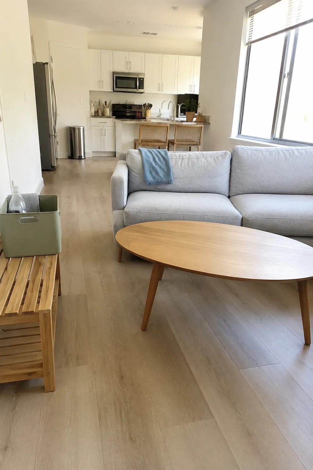 Small living room ready to use after a quick cleaning session