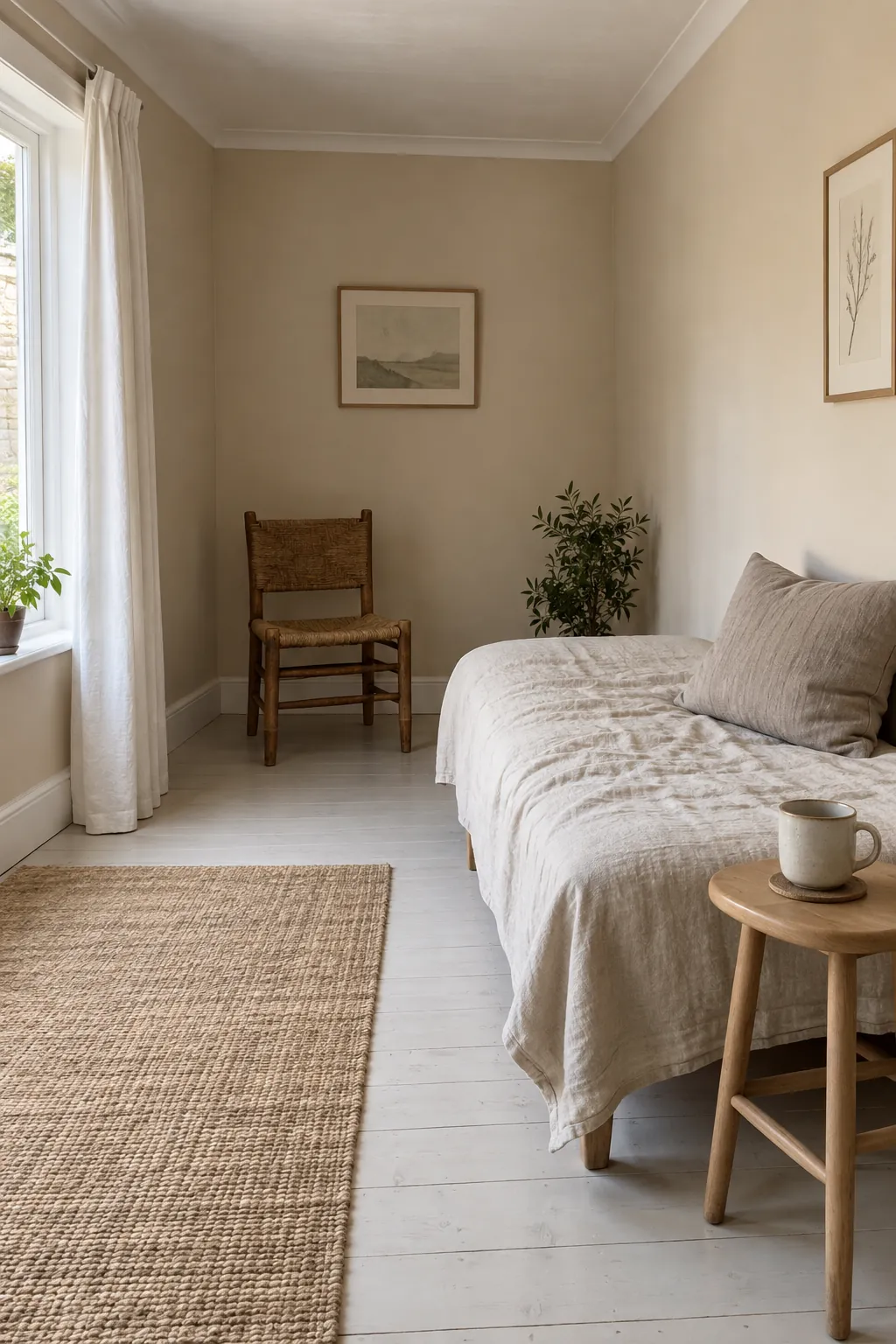 Pale sand in a relaxed sitting room